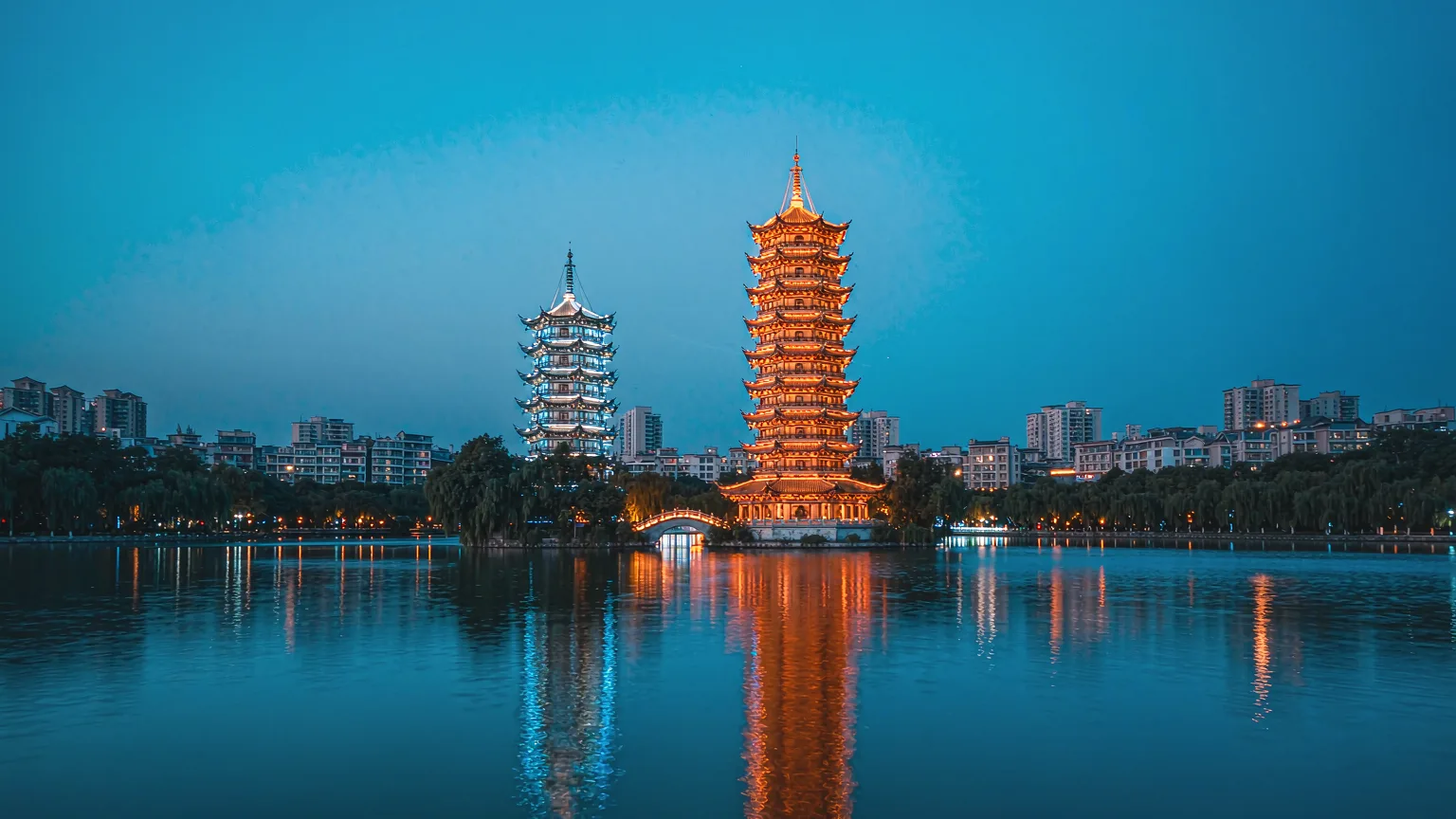 Sun and Moon Twin Pagodas