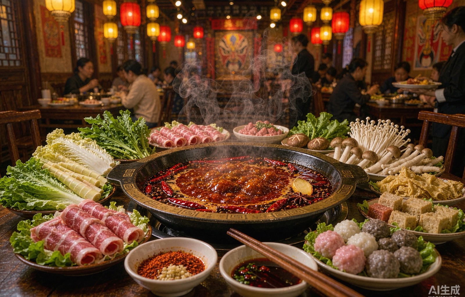 Sichuan hotpot dinner in Chengdu