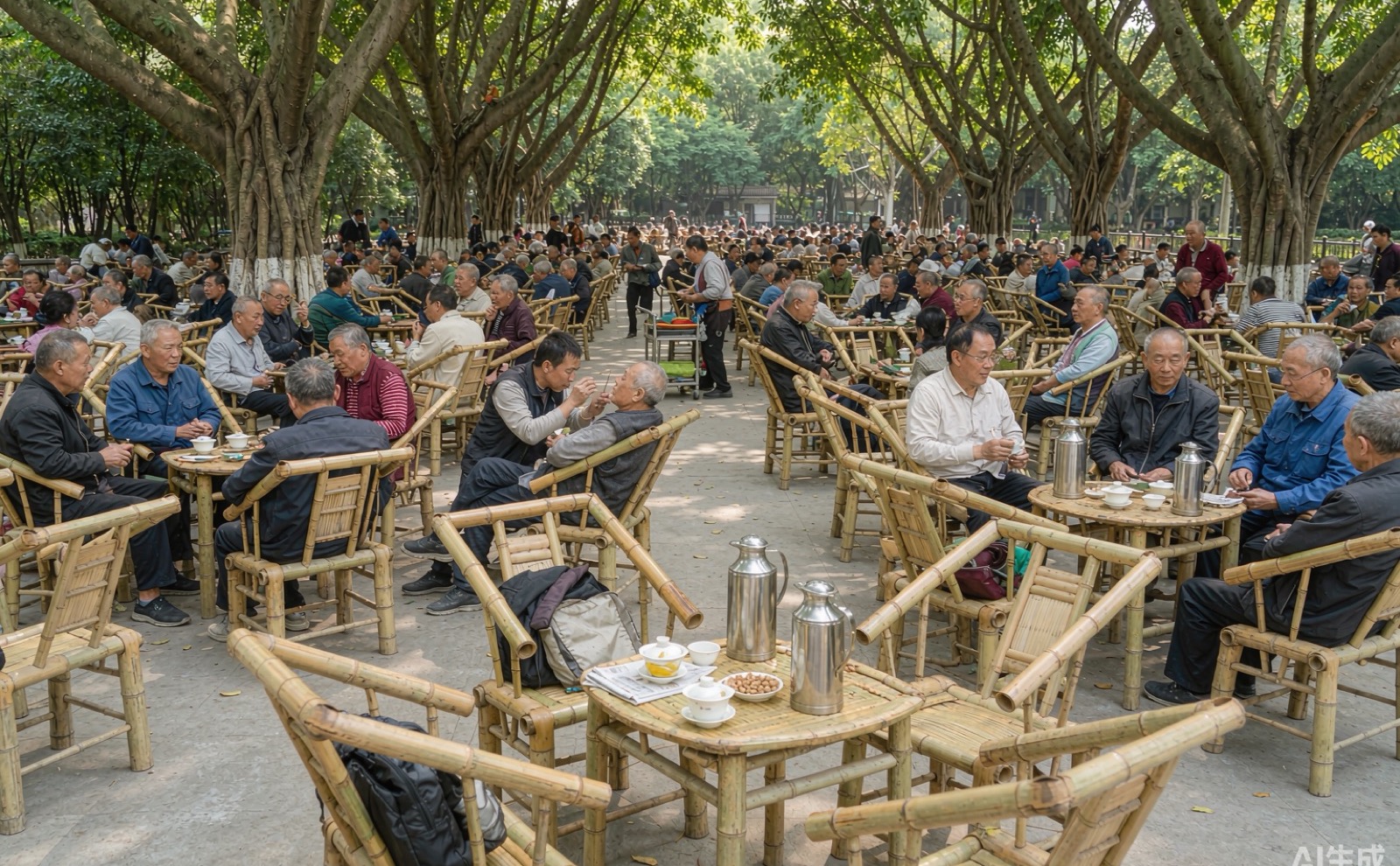 Traditional Chengdu teahouse courtyard