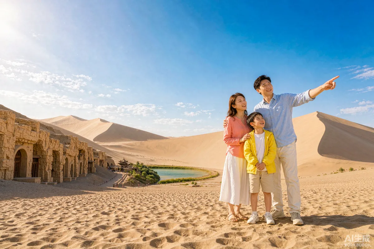 Dunhuang Family Trip · Murals · Camels · Desert Fun