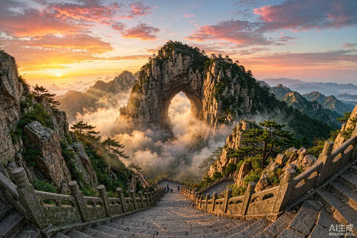 Tai'an Panorama Classico: Viaggio Approfondito tra Monte Tai e Tempio Dai